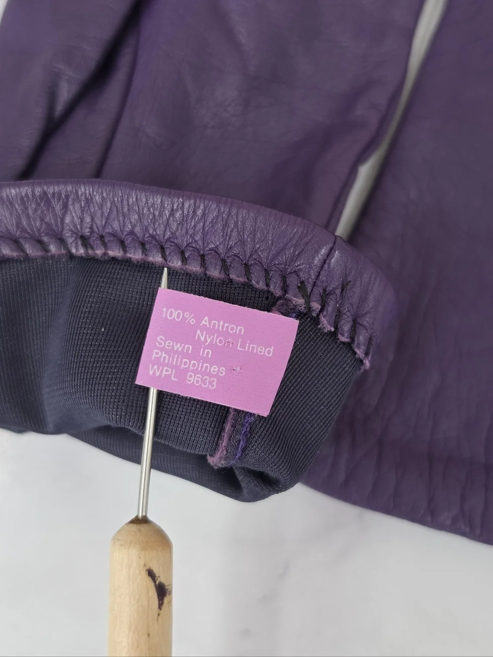 Grandoe Deep Purple Leather Driving Gloves